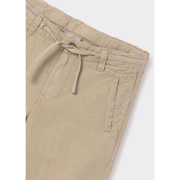 NEW MAYORAL boys linen pants in camel - Picture 3 of 3